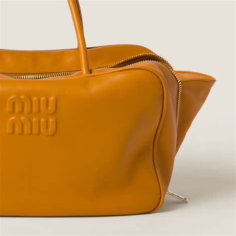 sac miu miu jaune|Sac À Main Arcadie En Cuir Jaune Grenade .